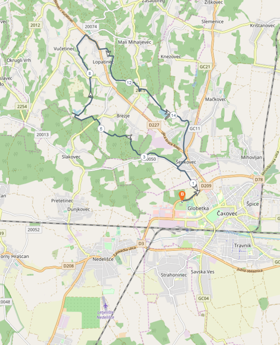 Prikaz na karti 11 ČAKOVEC - SV. JURAJ Prikaz na karti 11 ČAKOVEC - SV. JURAJ